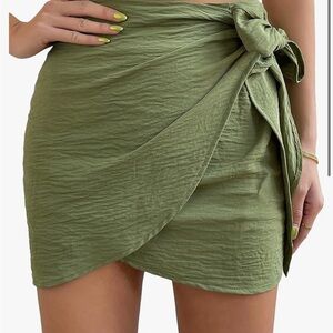 Olive Green Wrap Skirt